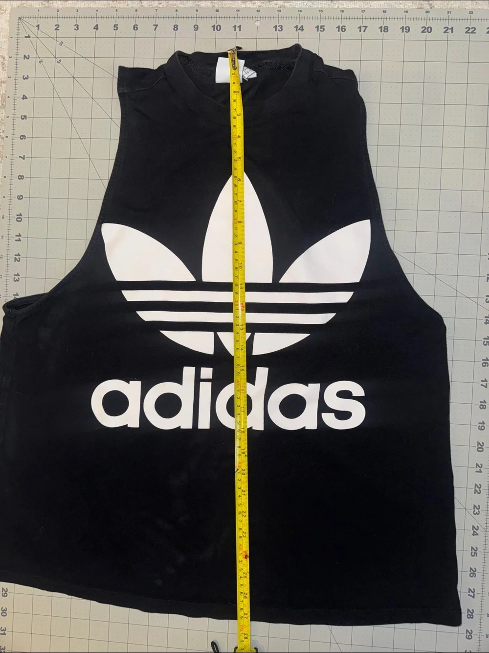 adidas Black Muscle Tee with White Trefoil Logo - Picture 3 of 4